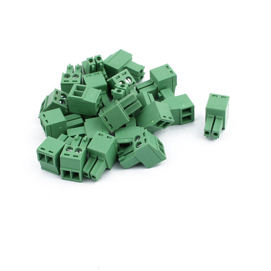 uxcell Uxcell 20Pcs 300V KF2EDGK 3.5mm Pitch 2-Pin PCB Screw Terminal Block Connector