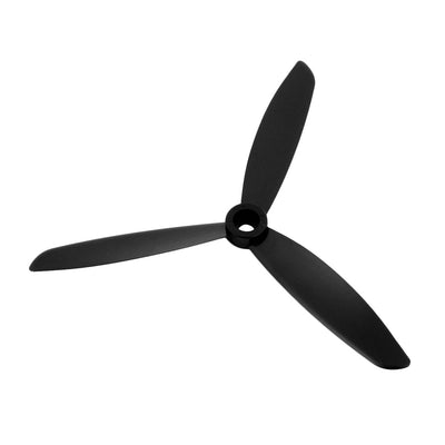 Harfington Uxcell 3Pcs 6x4.5 Inches 3-Vanes Electric RC Airplane CCW Propeller Black w Hole Adapter