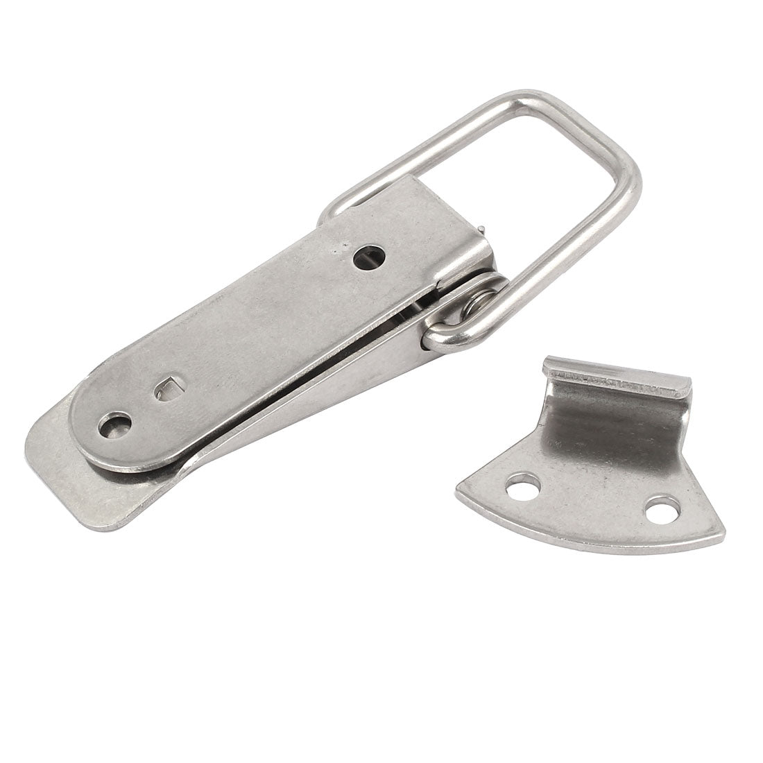 uxcell Uxcell 5-inch 201 Stainless Steel Spring Loaded Toggle Latch Catch for Box Chest Trunk