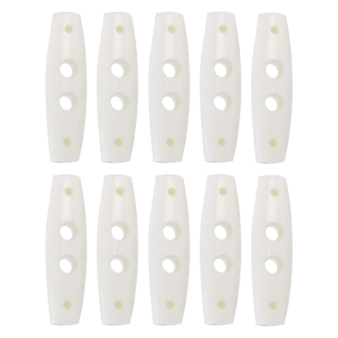 uxcell Uxcell Plastic Olive Shape Buttons 2 Holes Scrapbooking Sewing Toggle 38mm Length 10pcs