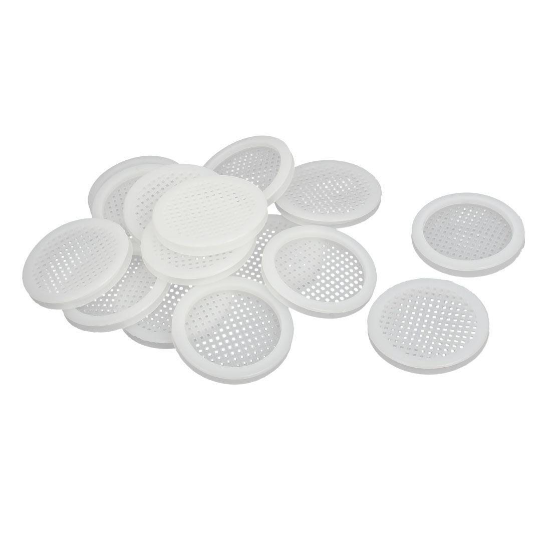 uxcell Uxcell Furniture Cupboard Plastic Round Perforated Mesh Air Vents Louver Ventilation 5mm 15pcs