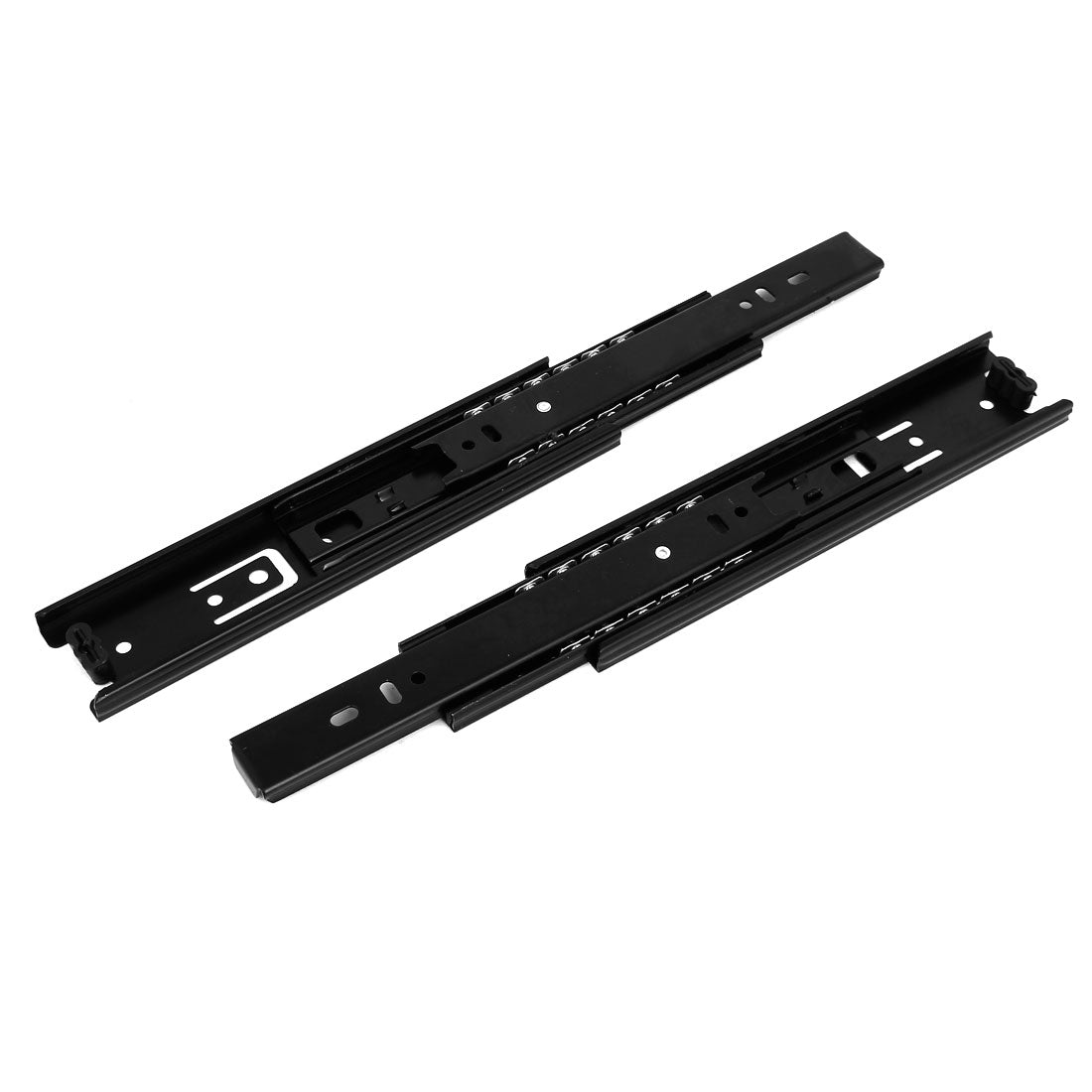 uxcell Uxcell 8'' Length 3-Section Ball Bearing Full Extension Drawer Slides Track Black 2pcs