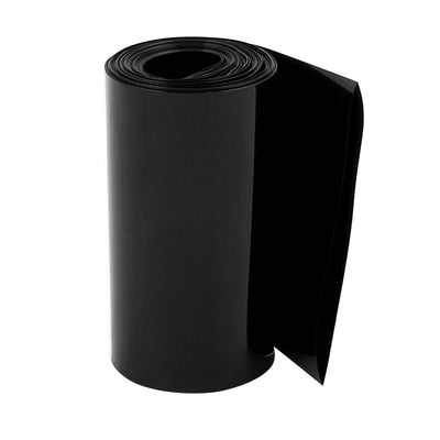 Harfington Uxcell 85mm Flat Width 1M Length PVC Heat Shrink Tube Black for 18650 Battery Pack