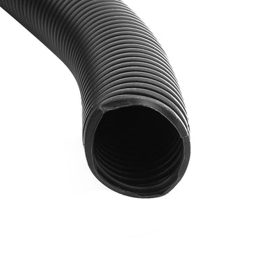 Harfington Uxcell 10 M 29 x 34.5 mm Plastic Corrugated Conduit Tube for Garden,Office Black