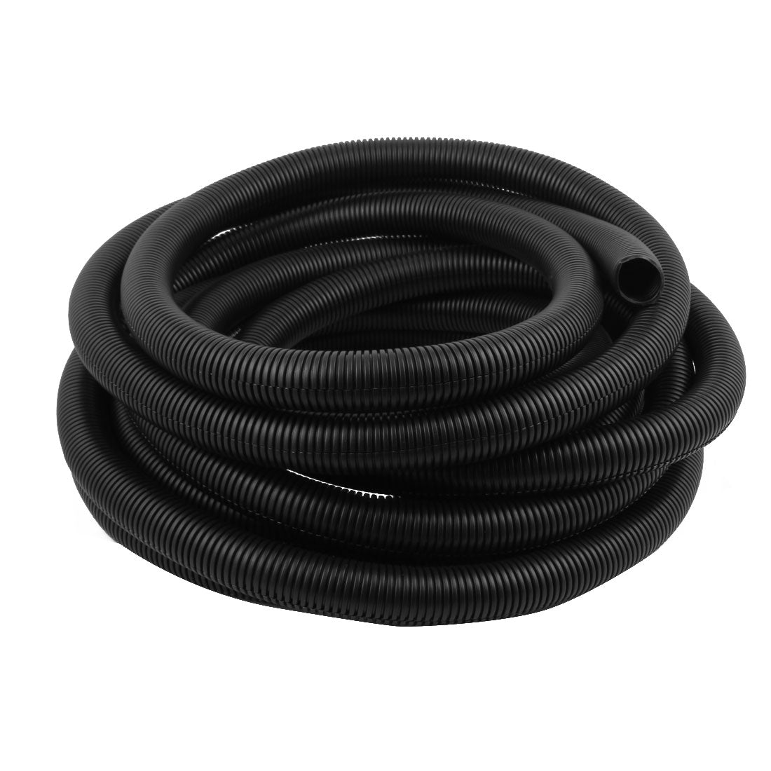 uxcell Uxcell 10 M 29 x 34.5 mm Plastic Corrugated Conduit Tube for Garden,Office Black