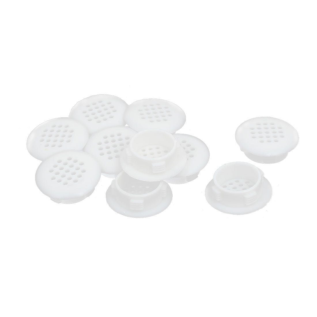 uxcell Uxcell Shoes Cabinet Plastic Round Mesh Hole Air Vent Louver Cover 30mm Dia 10pcs