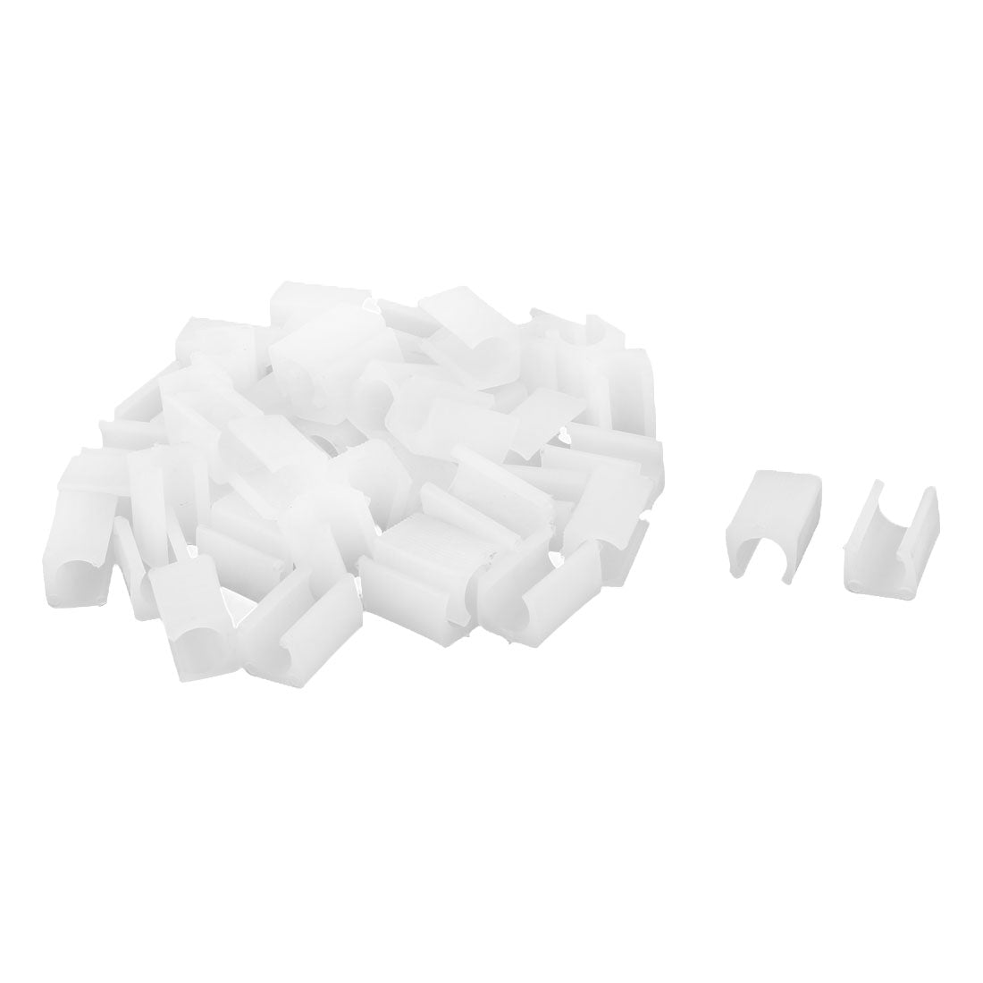 uxcell Uxcell PE Chair Foot Floor Anti-scratch Protector Tube Pipe Cover Cap White 50 Pcs