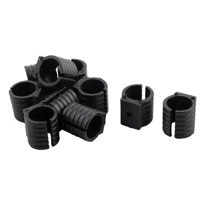 Harfington Uxcell Plastic U-Shaped Chair Pipe Foot Clamp Pads Floor Glides Caps Black 19mm Fit Dia 10pcs
