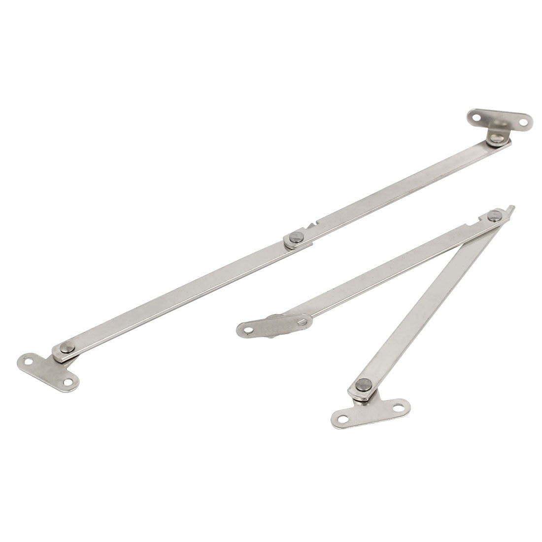 uxcell Uxcell Cupboard Furniture Metal Lid Support Hinge Stay Silver Tone 220mm Length 1 Pair