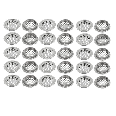 Harfington Uxcell 35mm Bottom Dia Stainless Steel Round Mesh Hole Air Vents Louver 30pcs