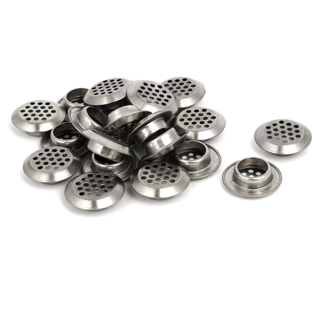 uxcell Uxcell Household Stainless Steel Round Shaped Mesh Hole Air Vents Louver 19mm Dia 20pcs