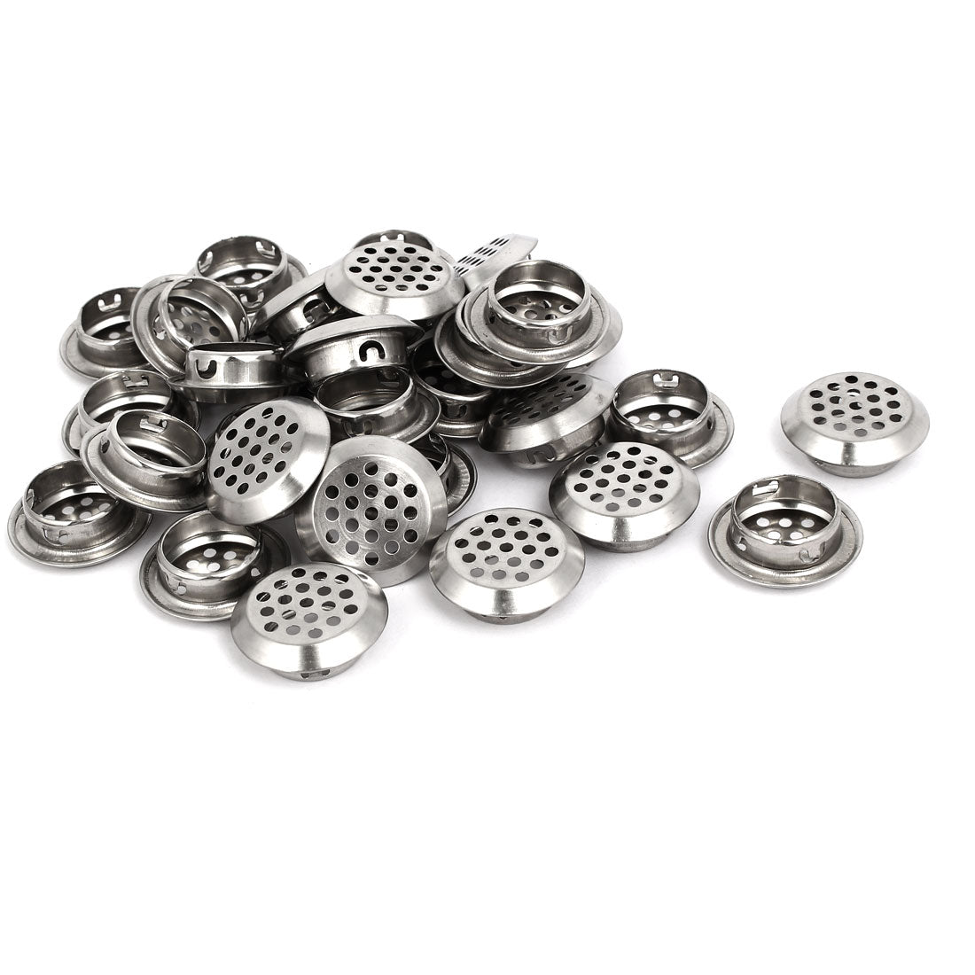 uxcell Uxcell Household Stainless Steel Round Shaped Mesh Hole Air Vents Louver 25mm Dia 30pcs