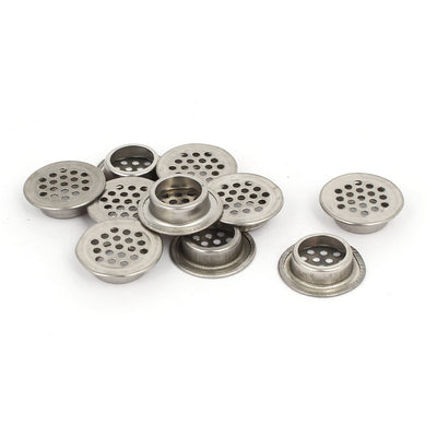 Harfington Uxcell 19mm Bottom Dia Stainless Steel Round Shaped Mesh Hole Air Vent Louver 10pcs