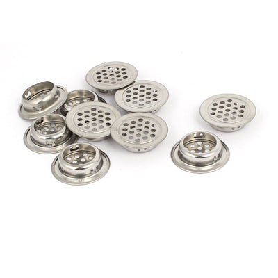 Harfington Uxcell 25mm Bottom Dia Stainless Steel Round Shaped Mesh Hole Air Vent Louver 10pcs