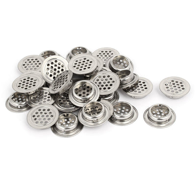 Harfington Uxcell 25mm Bottom Dia Stainless Steel Round Shaped Mesh Hole Air Vent Louver 30pcs