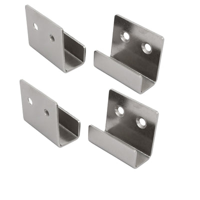 Harfington Uxcell Tile Display Stainless Steel Wall Hanger Bracket Silver Tone 4pcs