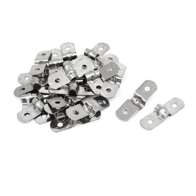 Harfington Uxcell M5 201 Stainless Steel Two Hole Pipe Straps Tension Tube Clip Clamp 25PCS