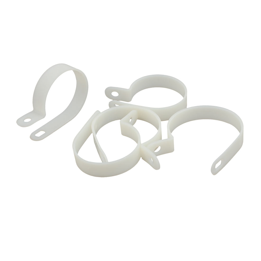 uxcell Uxcell 5Pcs grey white Nylon R-Type Cable Clamp for 35mm Dia Wire Hose Tube