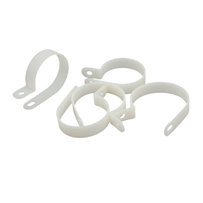 Harfington Uxcell 5Pcs grey white Nylon R-Type Cable Clamp for 35mm Dia Wire Hose Tube