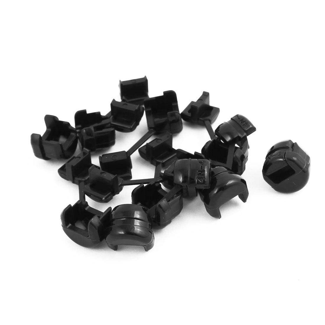 uxcell Uxcell 10Pcs 4N-4 Round Cable Wire Strain Relief Bush Grommet 11.5mm Diameter Black