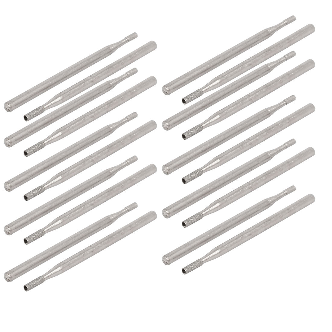 uxcell Uxcell 2.35mm Shank 1.5mm Dia Cylindrical Concave Head Diamond Mounted Points 20pcs