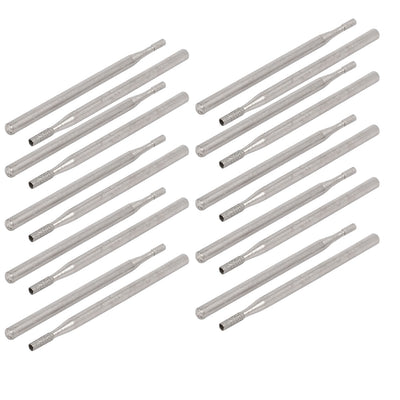 Harfington Uxcell 2.35mm Shank 1.5mm Dia Cylindrical Concave Head Diamond Mounted Points 20pcs