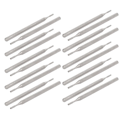 Harfington Uxcell 2.35mm Shank 0.8mm Dia Cylindrical Concave Head Diamond Mounted Points 20pcs