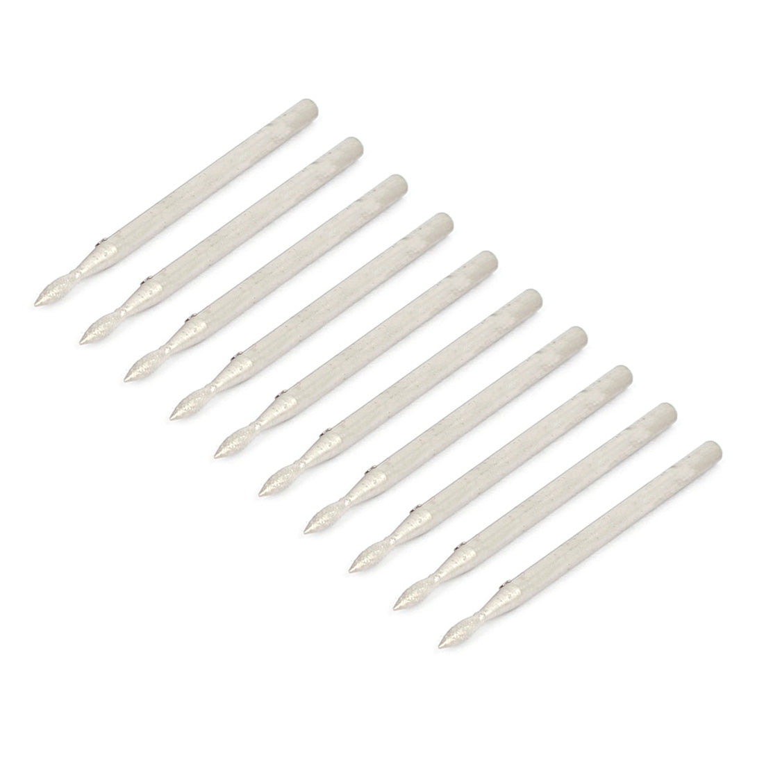 uxcell Uxcell 2.35mm Shank 1.5mm Tip Stone Head Grinding Bit Diamond Mounted Point 10pcs