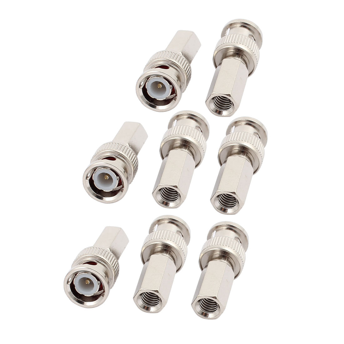 uxcell Uxcell 8Pcs BNC Male RG58/59/60 Coax Coaxial Connector Adapter for CCTV Camera