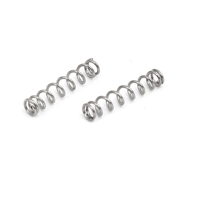 Harfington Uxcell 0.3mmx2mmx10mm 304 Stainless Steel Compression Springs Silver Tone 10pcs