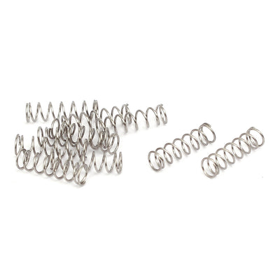Harfington Uxcell 0.3mmx3mmx10mm 304 Stainless Steel Compression Springs Silver Tone 10pcs