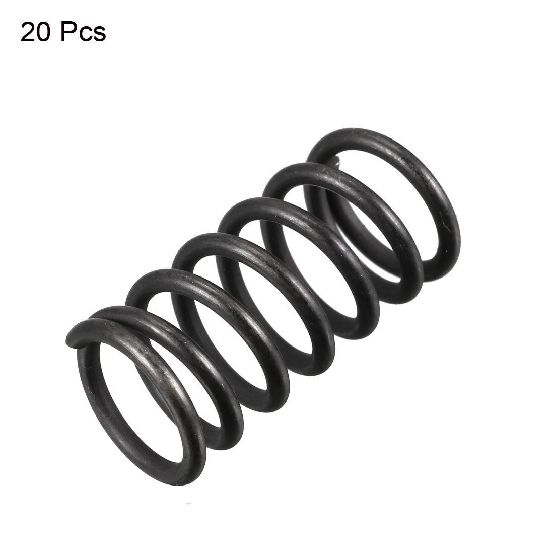 uxcell Uxcell Compression Spring 1.2mm Wire Dia,10mm OD,20mm Free Length,Black,20Pcs