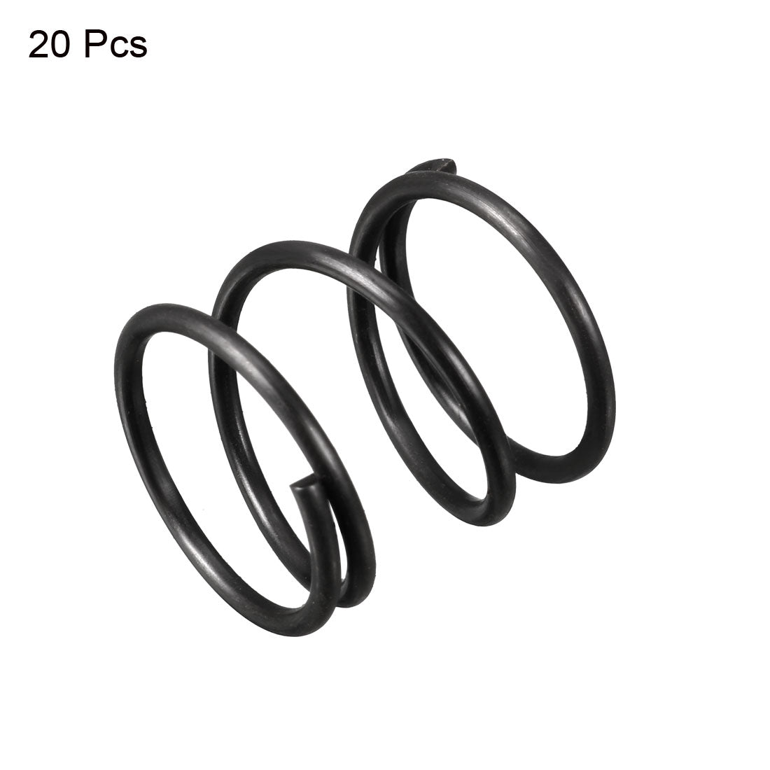uxcell Uxcell Compression Spring 1.2mm Wire Dia,15mm OD,15mm Free Length,Black,20Pcs