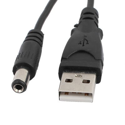 Harfington Uxcell USB A Male to 5.5 x 2.1mm DC Power Connector Supply Socket Cable 1.5m 2Pcs