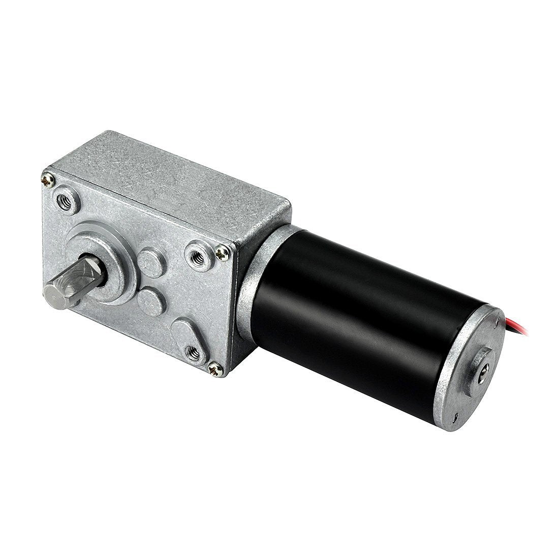 uxcell Uxcell DC 24V 5RPM High Torque Electric Power Speed Reduce Turbine Worm Gear Box Motor