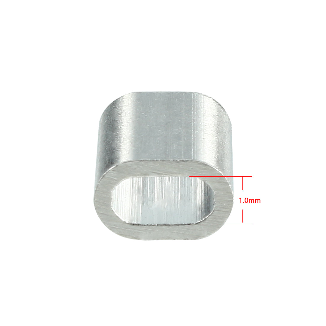 uxcell Uxcell 1mm (0.039") Cable Wire Rope Aluminum Sleeves Clip Fittings Crimps Loop 50pcs