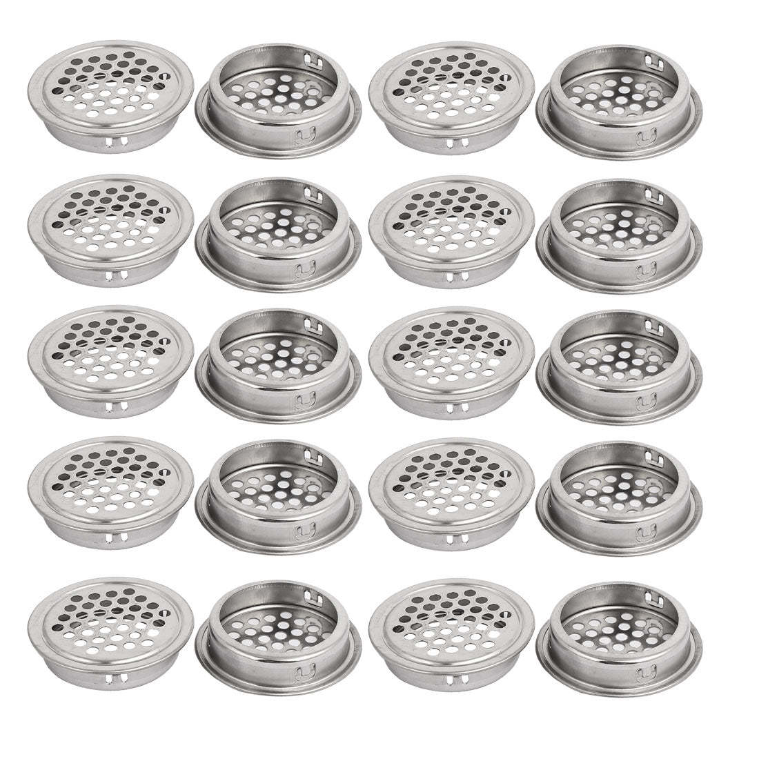 uxcell Uxcell Metal Perforated Round Mesh Hole Air Vent 40mm Dia 20PCS