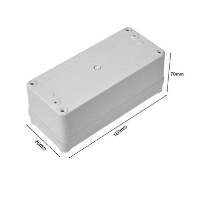 Harfington Uxcell 180mmx80mmx70mm Dustproof IP65 Junction Box DIY Case Enclosure Gray