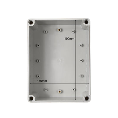Harfington Uxcell 200mm x 150mm x 100mm Dustproof IP65 Junction Box DIY Case Enclosure Gray