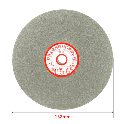 Harfington Uxcell 6-inch Grit 150 Diamond Coated Flat Lap Wheel Grinding Sanding Polishing Disc
