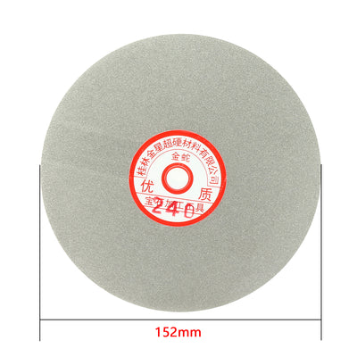 Harfington Uxcell 6-inch Grit 240 Diamond Coated Flat Lap Wheel Grinding Sanding Polishing Disc