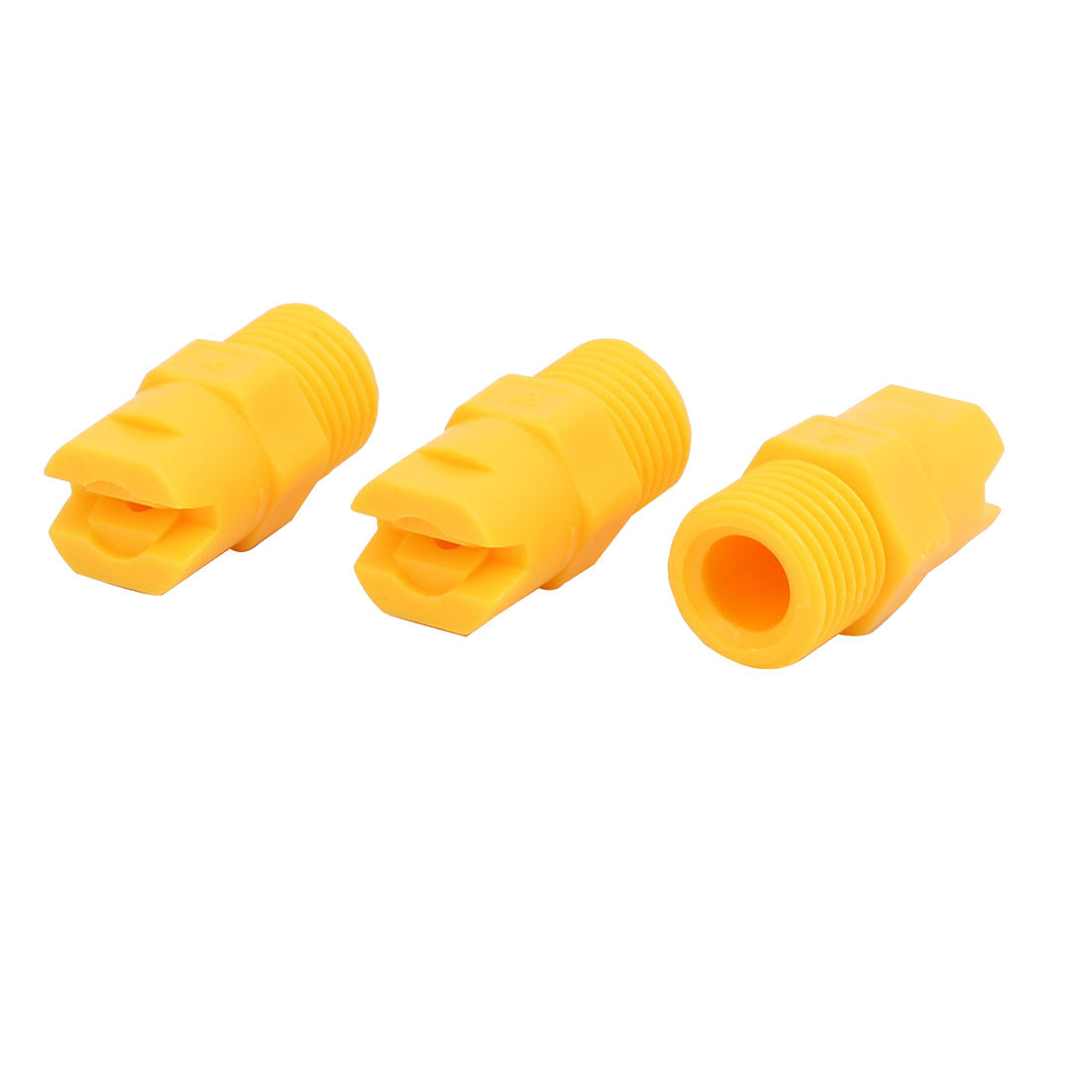 uxcell Uxcell 1/4PT Male Thread 80 Degree PP Standard Veejet Flat Fan Spray Tip Yellow 3pcs