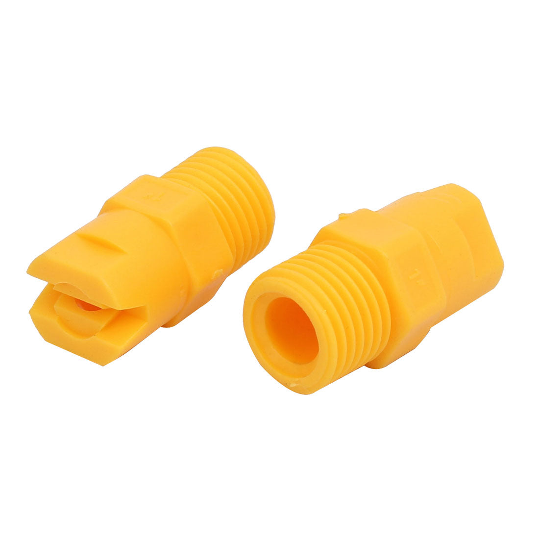 uxcell Uxcell 1/4PT Male Inlet 85 Degree Standard Flat Fan Spray Tip Yellow 5pcs