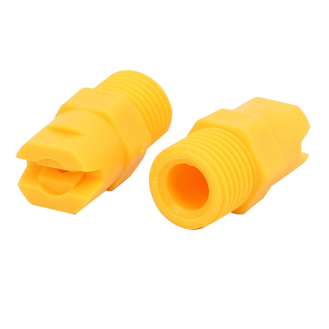 uxcell Uxcell 1/4PT Male Thread 80 Degree PP Standard Veejet Flat Fan Spray Tip Yellow 5pcs