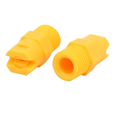 Harfington Uxcell 1/4PT Male Thread 80 Degree PP Standard Veejet Flat Fan Spray Tip Yellow 5pcs