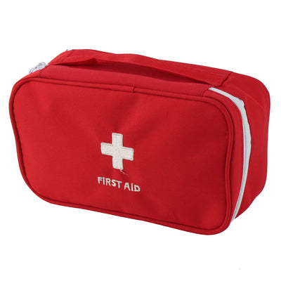 Harfington Uxcell Outdoor Camping Polyester Rectangle Emergency First Aid Medic Rescue Bag Red