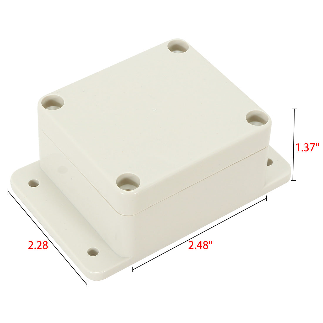 uxcell Uxcell 2.48"x2.28"x1.37"(63mmx58mmx35mm) ABS Junction Box Universal Electric Project Enclosure w Fixed Ear