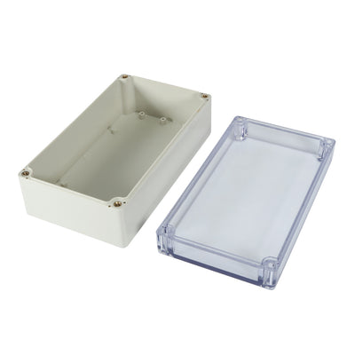 Harfington Uxcell 6.2"x3.5"x2.3"(158mmx90mmx60mm) ABS Junction Box Universal Project Enclosure w PC Transparent Cover