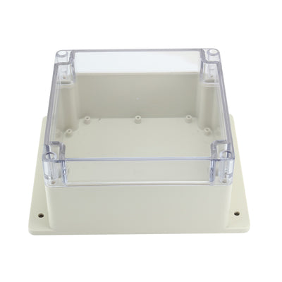 Harfington Uxcell 6.3"x6.3"x3.54"(160mmx160mmx90mm) ABS Junction Box Universal Project Enclosure w PC Transparent Cover