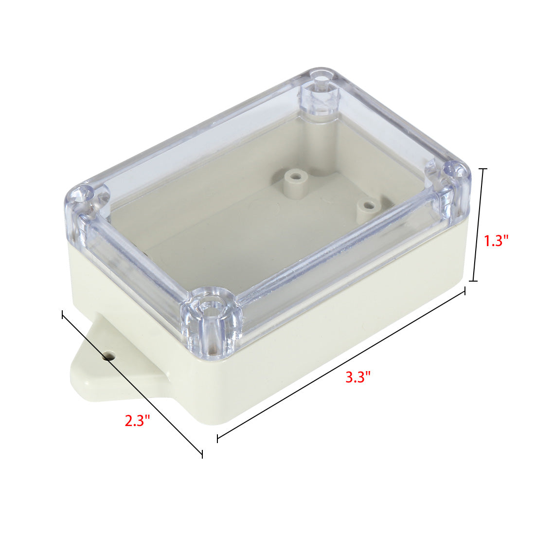 uxcell Uxcell 3.3"x2.3"x1.3"(83mmx58mmx33mm) ABS Junction Box Universal Project Enclosure w PC Transparent Cover